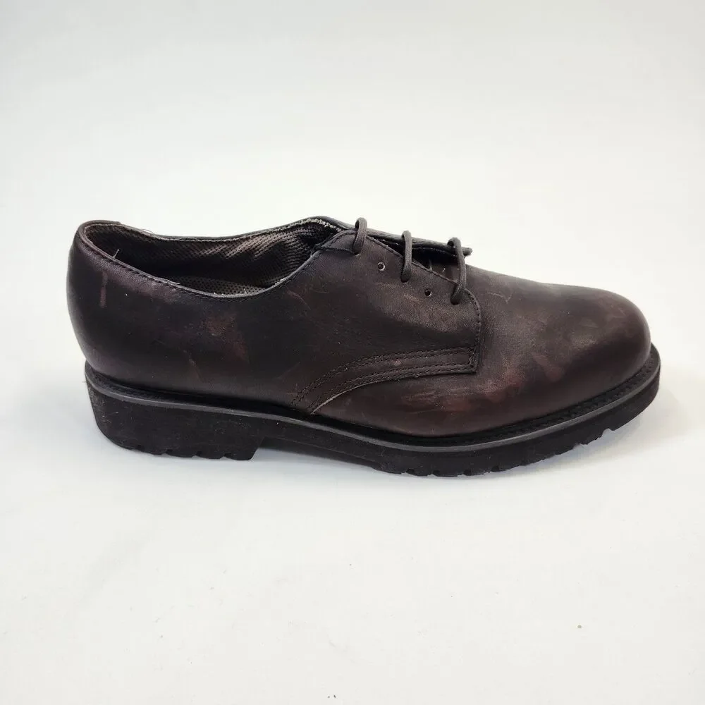 Bass Weejuns Derby Shoes Mens 10M Waterproof Leather Plain Toe Comfort Oxford